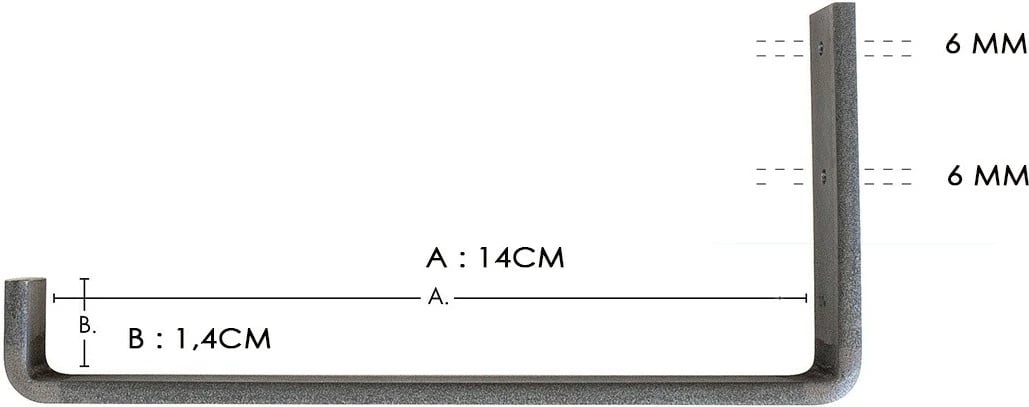 Raft dekorativ prej druri për mur, ngjyrë e zezë dhe arre, Hanah Home, Lam009