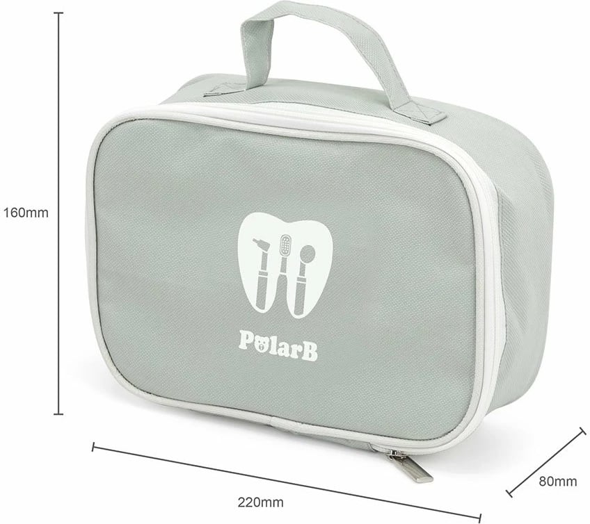 Set dentist druri, Viga, Little Dentist, dru ahu, për moshat 3+, me çantë bartëse, multingjyrësh, set