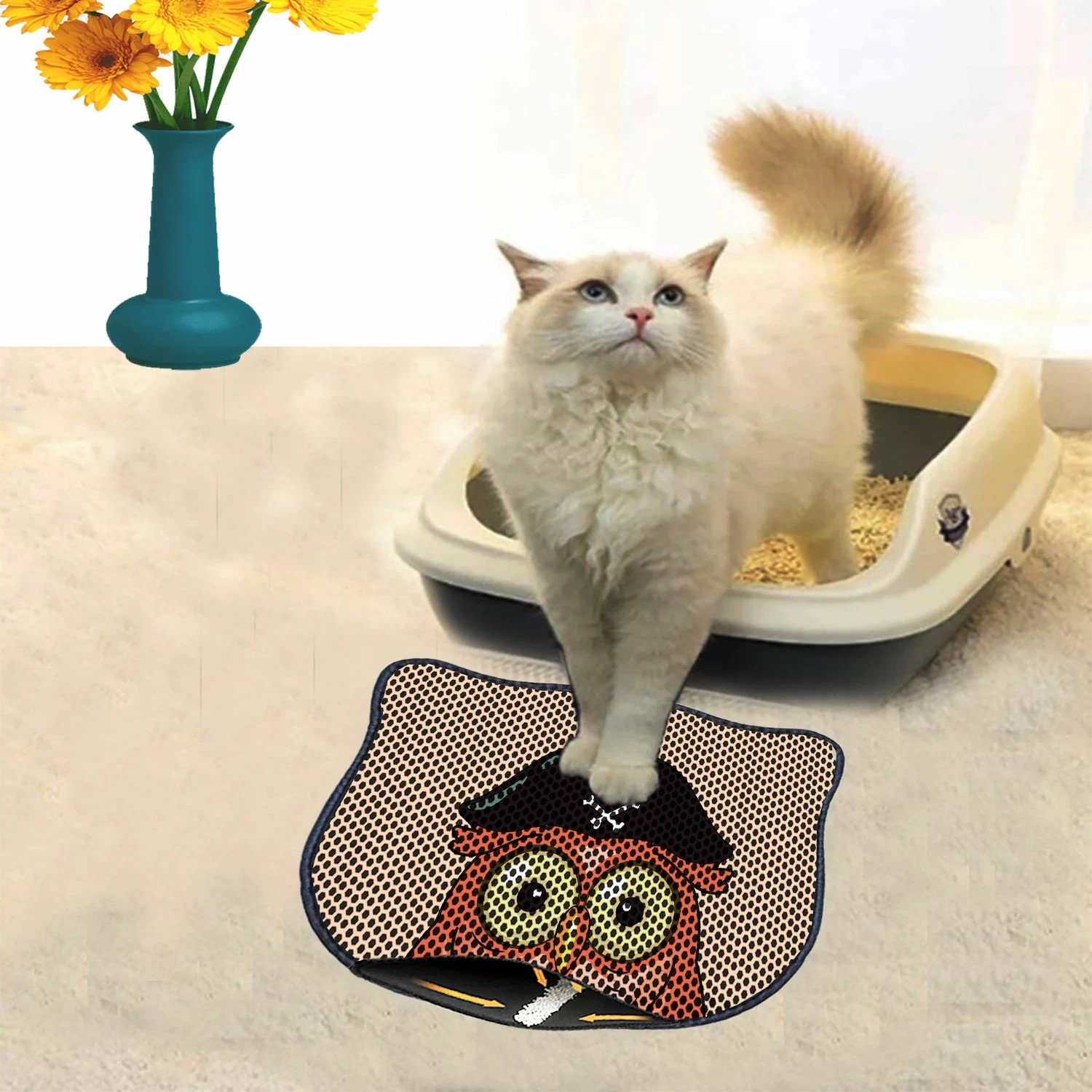 Tapet për rërë mace, shumëngjyrësh, Kdkafa0078