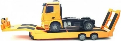Kamion lodër RC ATA Double Eagle Mercedes Arocs DO-E562, 1:20, Verdhe/zi, me rimorkio