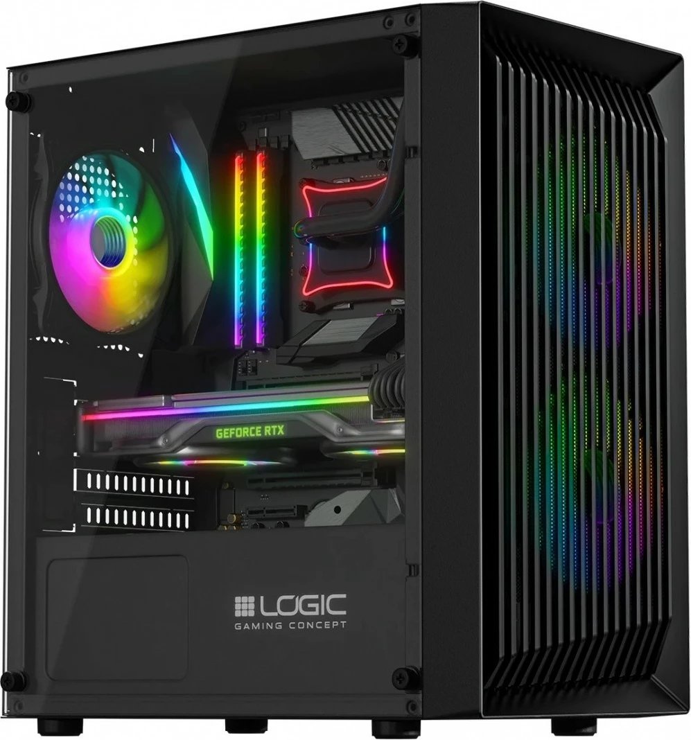Kasë Logic Concept ATOS ARGB MINI USB 3.0, Mini Tower, e zezë