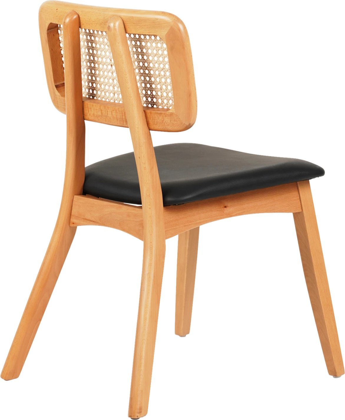 Karrige për ngrënie LUFFY FH9953.01 dru ahu ngjyrë lisi-zi PU 47x60x80Hcm