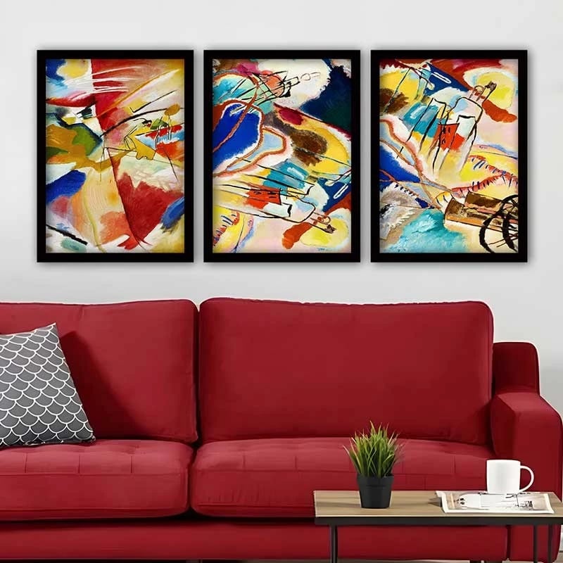 Pikturë dekorative me kornizë (3 copë), Wallity, 3SC_UN3933039 _3545