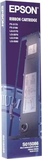 Ribon për printer, Epson, S015086 (C13S015086), origjinal, i zi