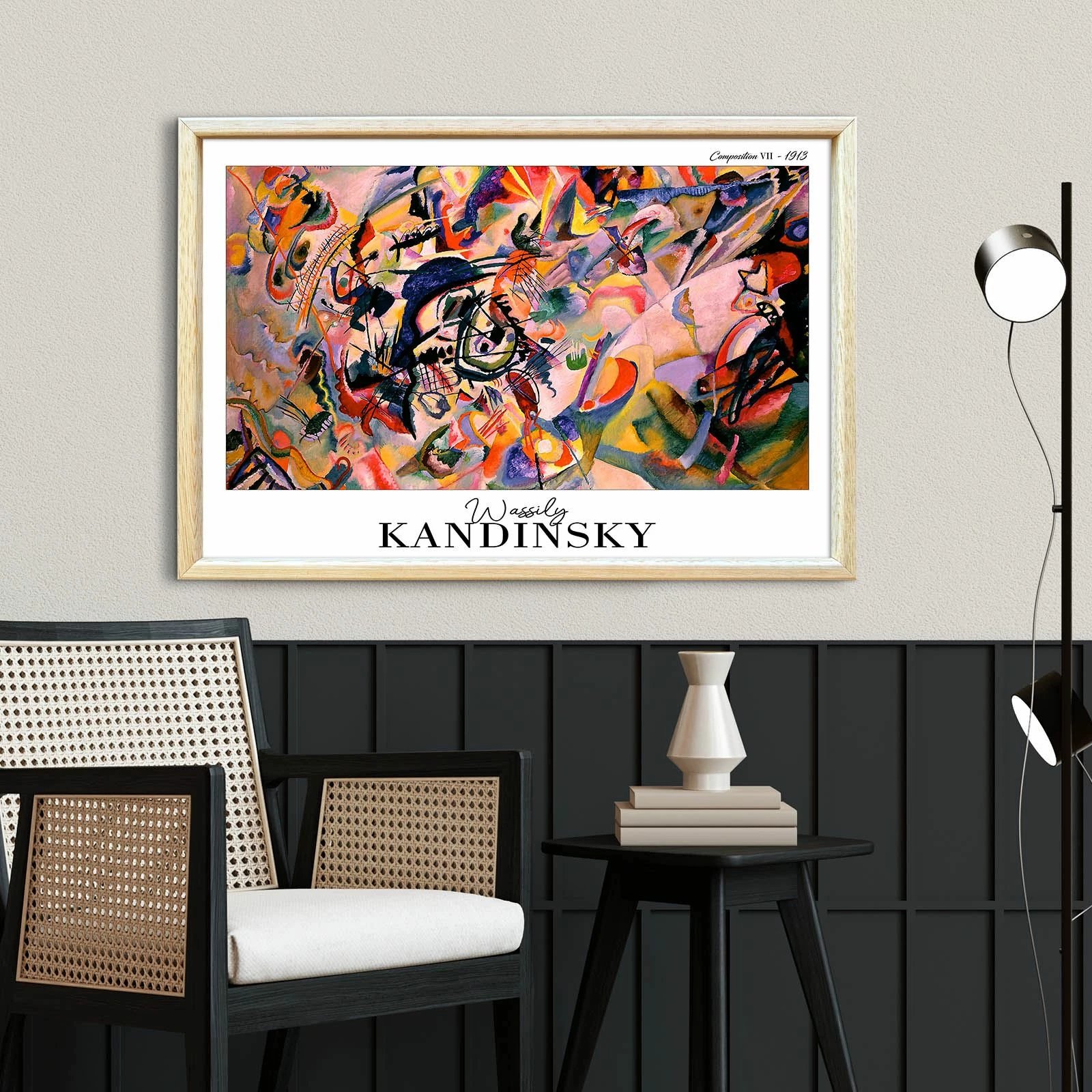 Pikturë dekorative me kornizë, Wallity, shumëngjyrëshe, 4262AHSKANDINSKY-003