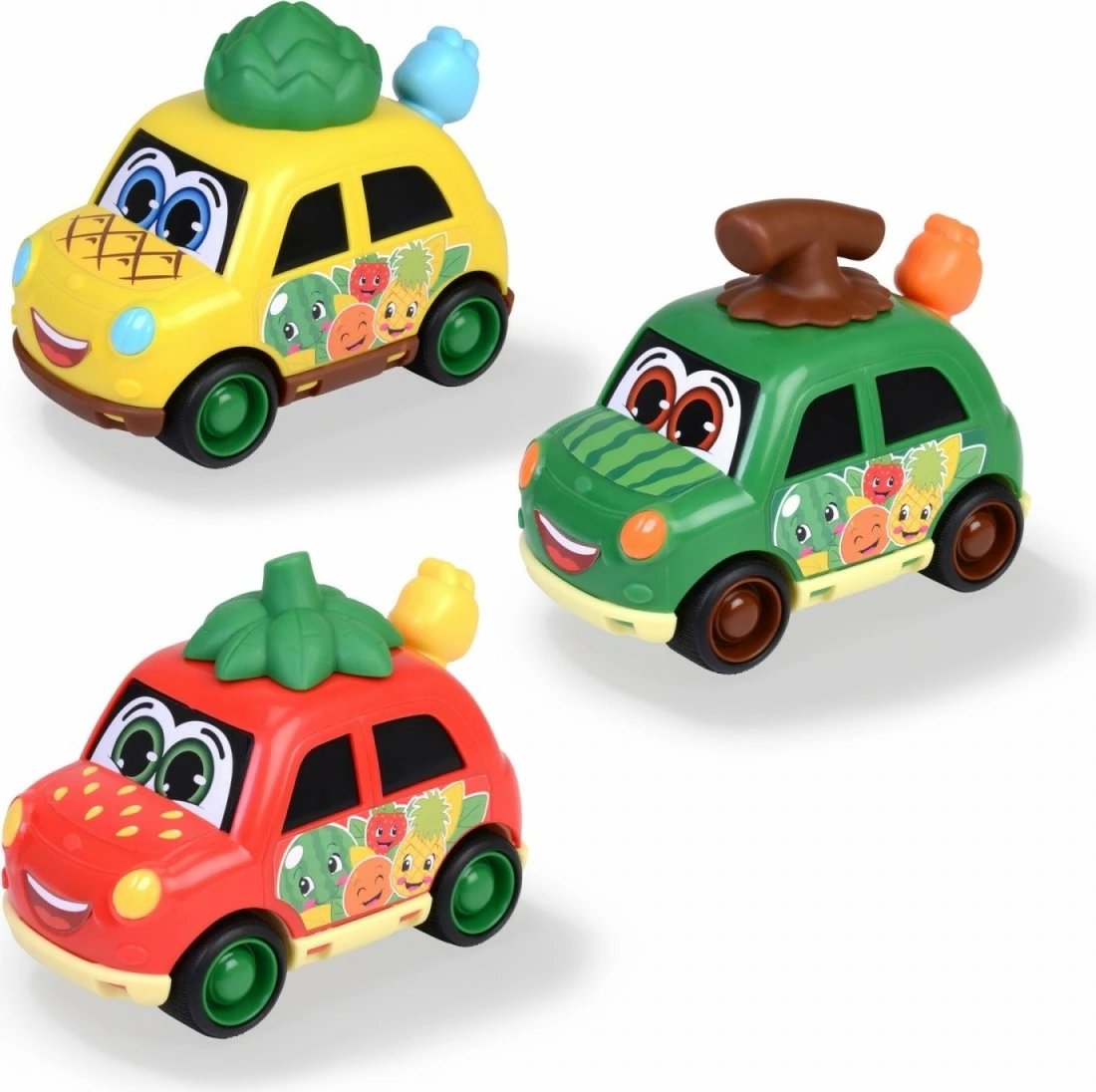 Lodër veturë Dickie ABC Fruit Friends, 12 cm, plastikë, ngjyra të përziera