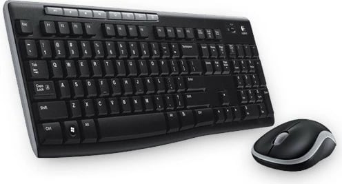 Set tastierë dhe maus Logitech MK270 wireless, USB, i zi
