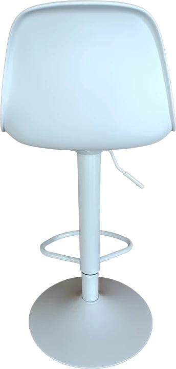 Karrige për bar Louser, e bardhë, lartësi e rregullueshme, me jastëk, bazë metalike e bardhë, 44x46x114cm (2 copë)