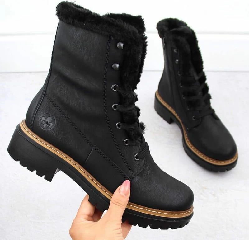 Çizme femra Rieker, të zeza