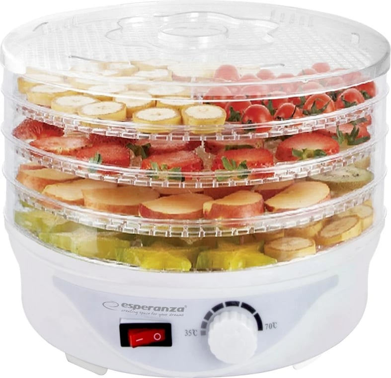 Dehidratues ushqimi Esperanza, EKD003,  250 W, transparent / i bardhë