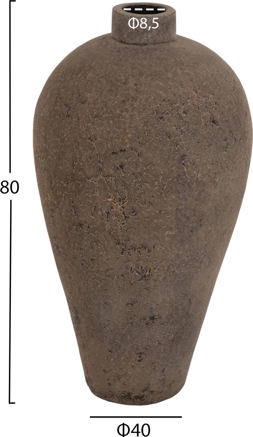 Vazo dekorative për dysheme ZATI, ngjyrë gri, Φ40x80H cm.