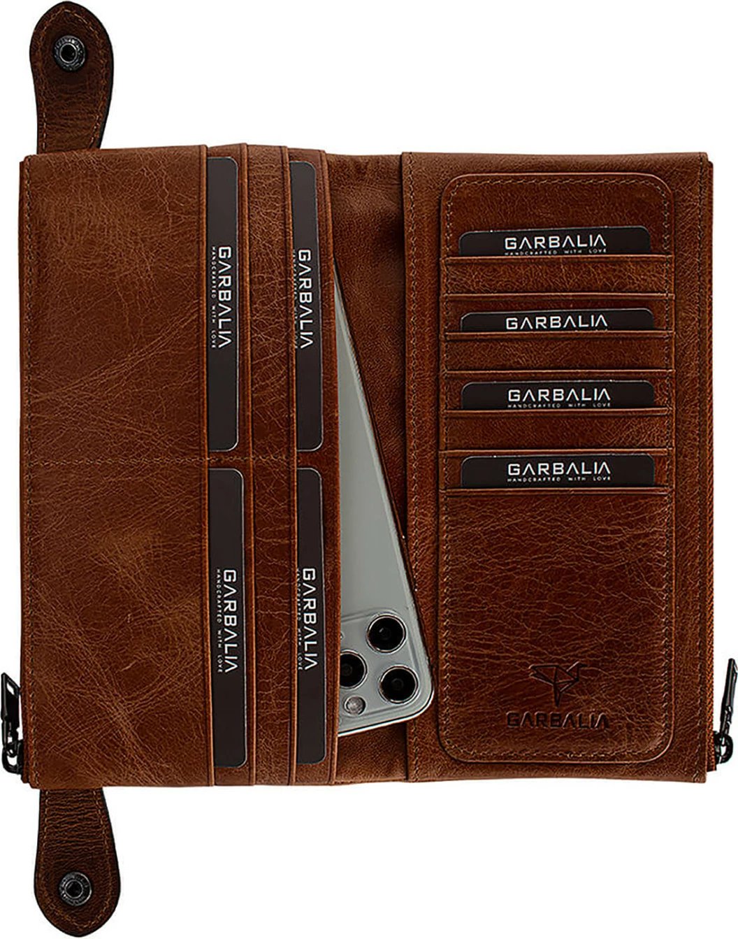 Portofol unisex Zoozie Bags, Roosevelt, ngjyrë kafe e hapur