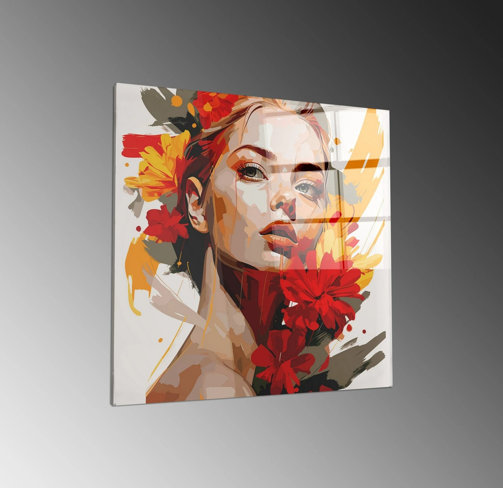 Pikturë dekorative prej xhami të temperuar, shumëngjyrëshe, CAM4075_5050