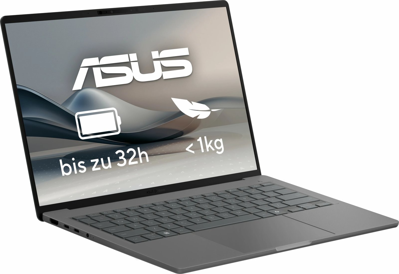 Laptop ASUS Zenbook A14 Snapdragon X Elite 32GB 1TB SSD Win11 gri
