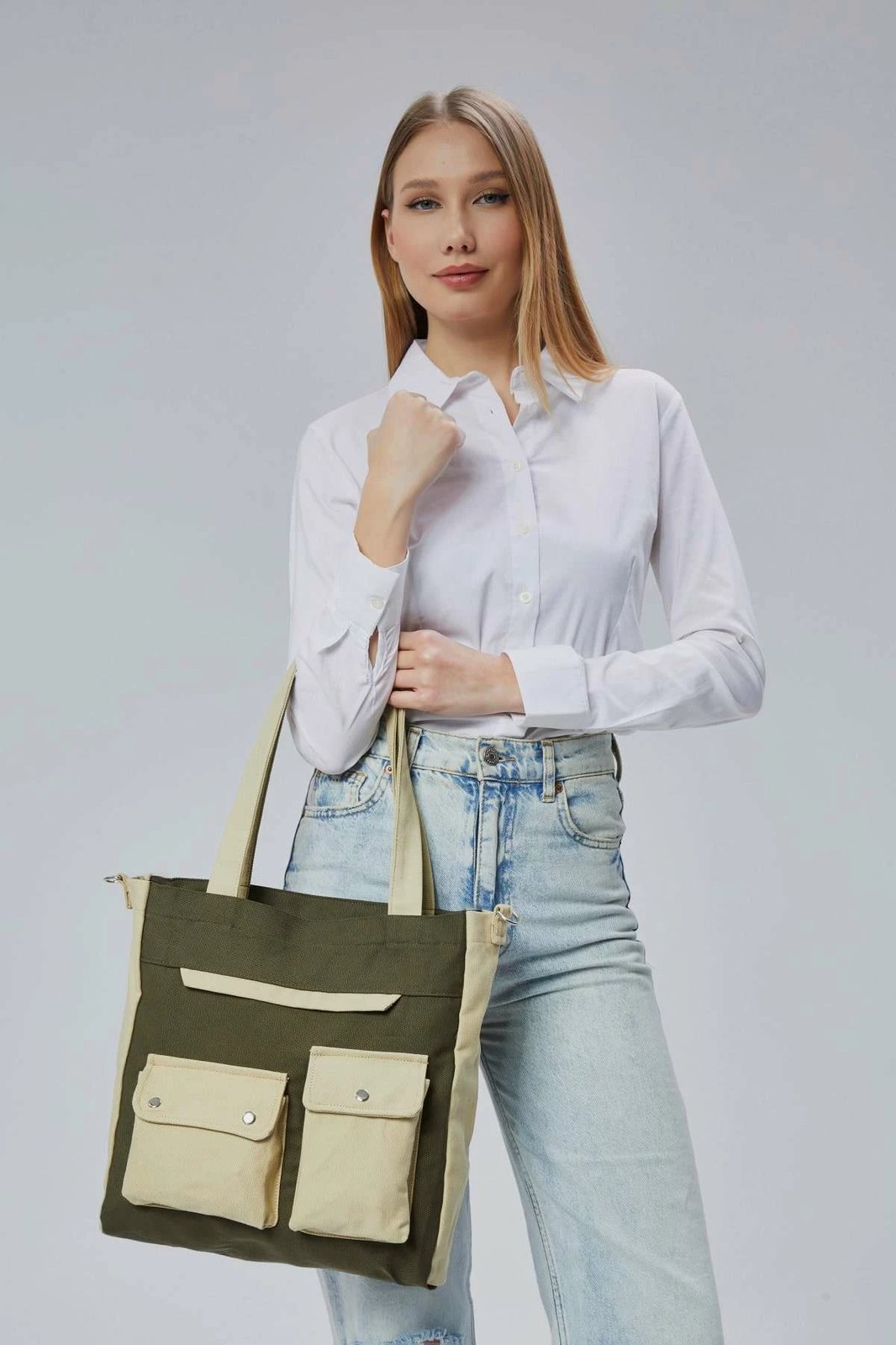 Tote bag Zoozie Bags, e gjelbër e errët, 2356
