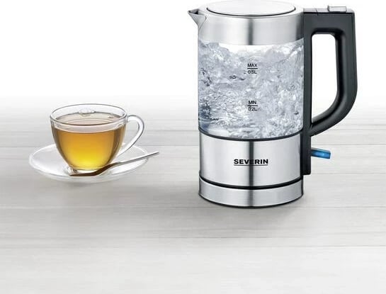 Ibrik elektrik Severin WK 3472, 0.5L, 1100W, Argjend