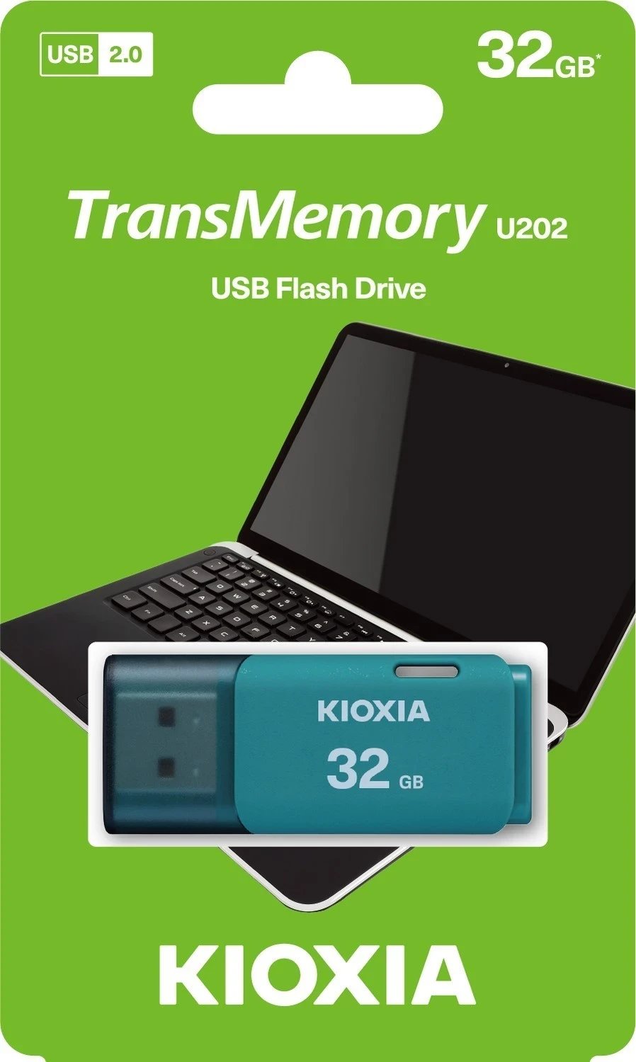 USB Kioxia U202 Hayabusa, USB 2.0, 32GB, e kaltër 