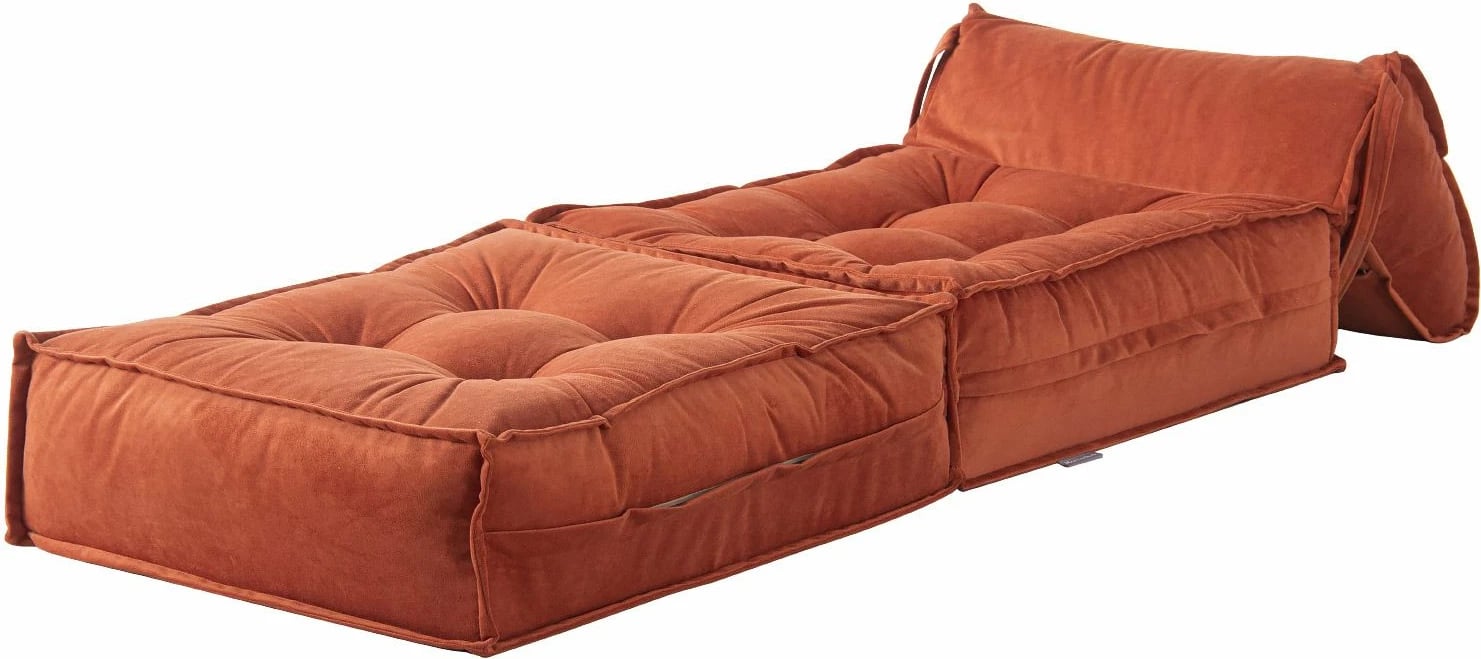 Krevat-karrige një vendësh, stof boucle ngjyrë e kuqe qeramike, Atelier del Sofa