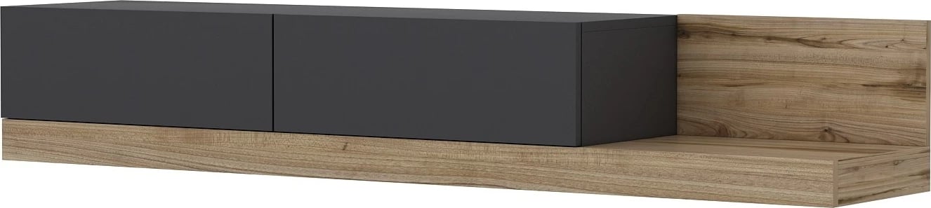 Komodë TV Skye Decor, ngjyrë antracit dhe arre, Majör