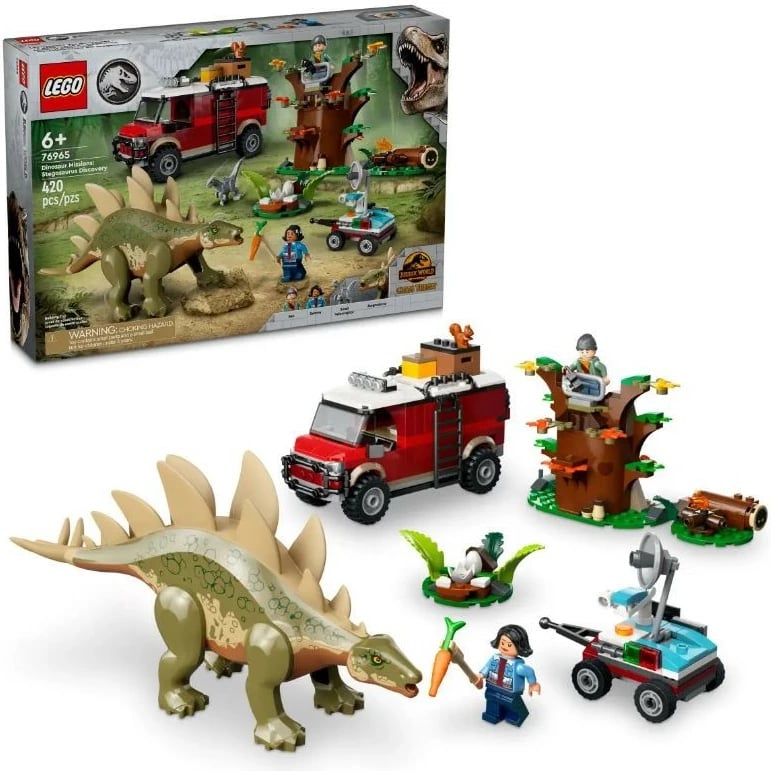 Set ndërtimi LEGO Jurassic World 76965 Dinosafari: Stegosaurus Discovery, 420 pjesë