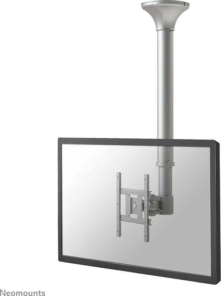 Mbajtës tavani për monitor/TV Newstar FPMA-C200, 10-40 inç, rrotullim 360°, rregullim lartësie, argjendtë