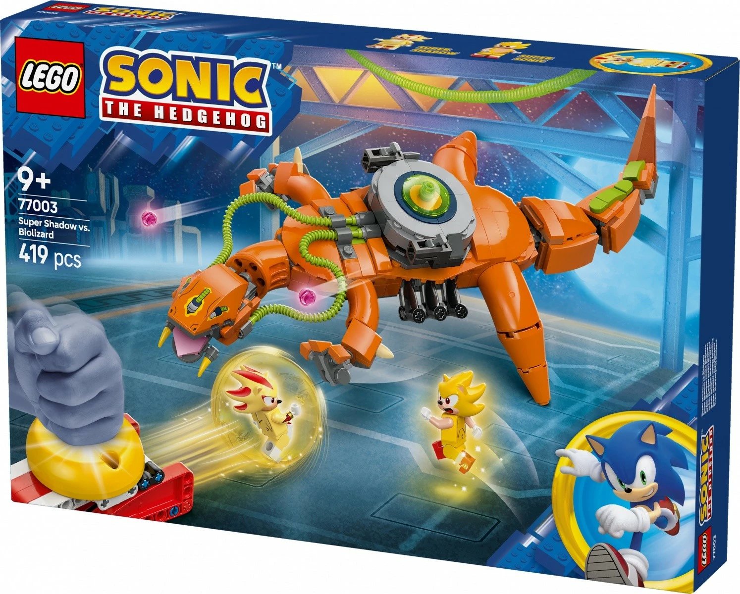 Set LEGO Sonic the Hedgehog 77003 Super Shadow vs Biolizard, 419 pjesë