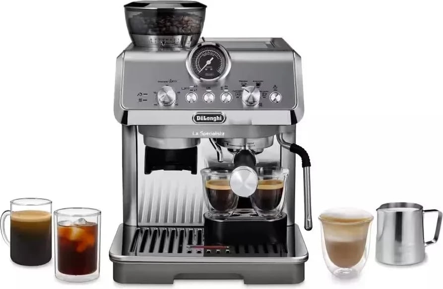Aparat kafeje DeLonghi Arte Evo EC9255.M, presion piston, 1700ml, 15 bar, argjendtë