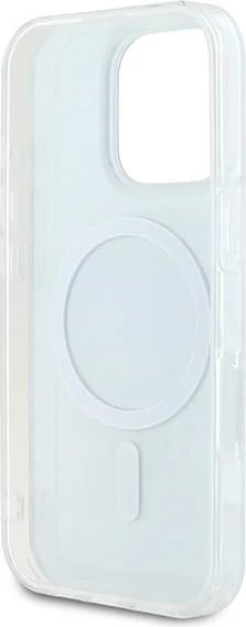 Mbështjellës DKNY Repeat Texture Pattern With Stripe për iPhone 16 Pro Max, zi