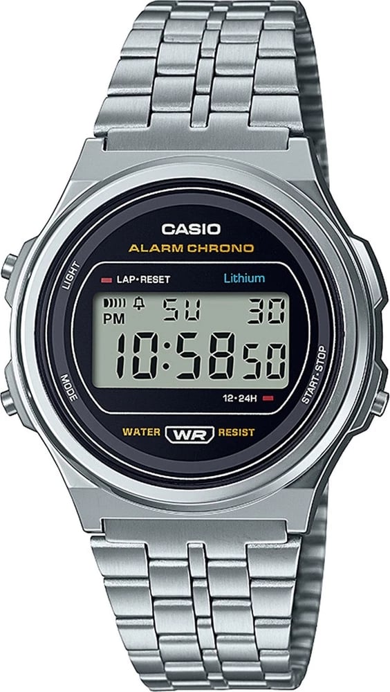 Orë dore për meshkuj Casio Vintage ROUND, e zezë