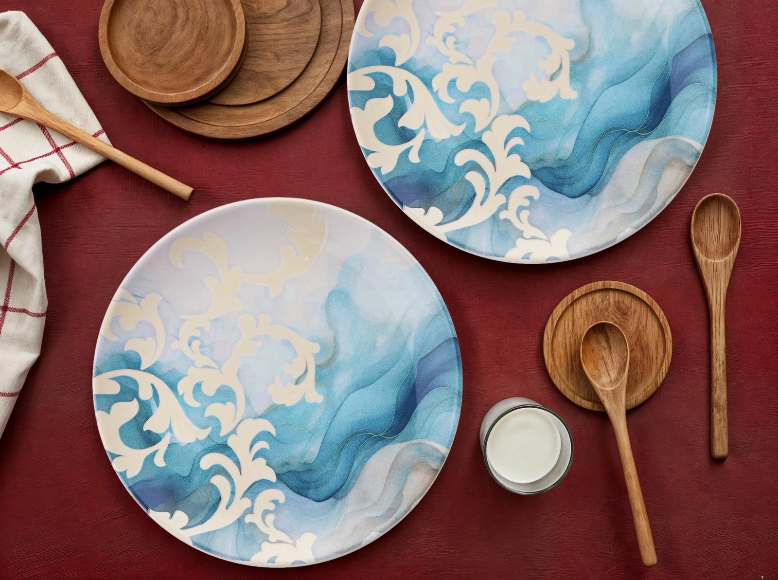 Set pjatash shërbimi (6 copë), Hermia Concept, model Serv turkuaz