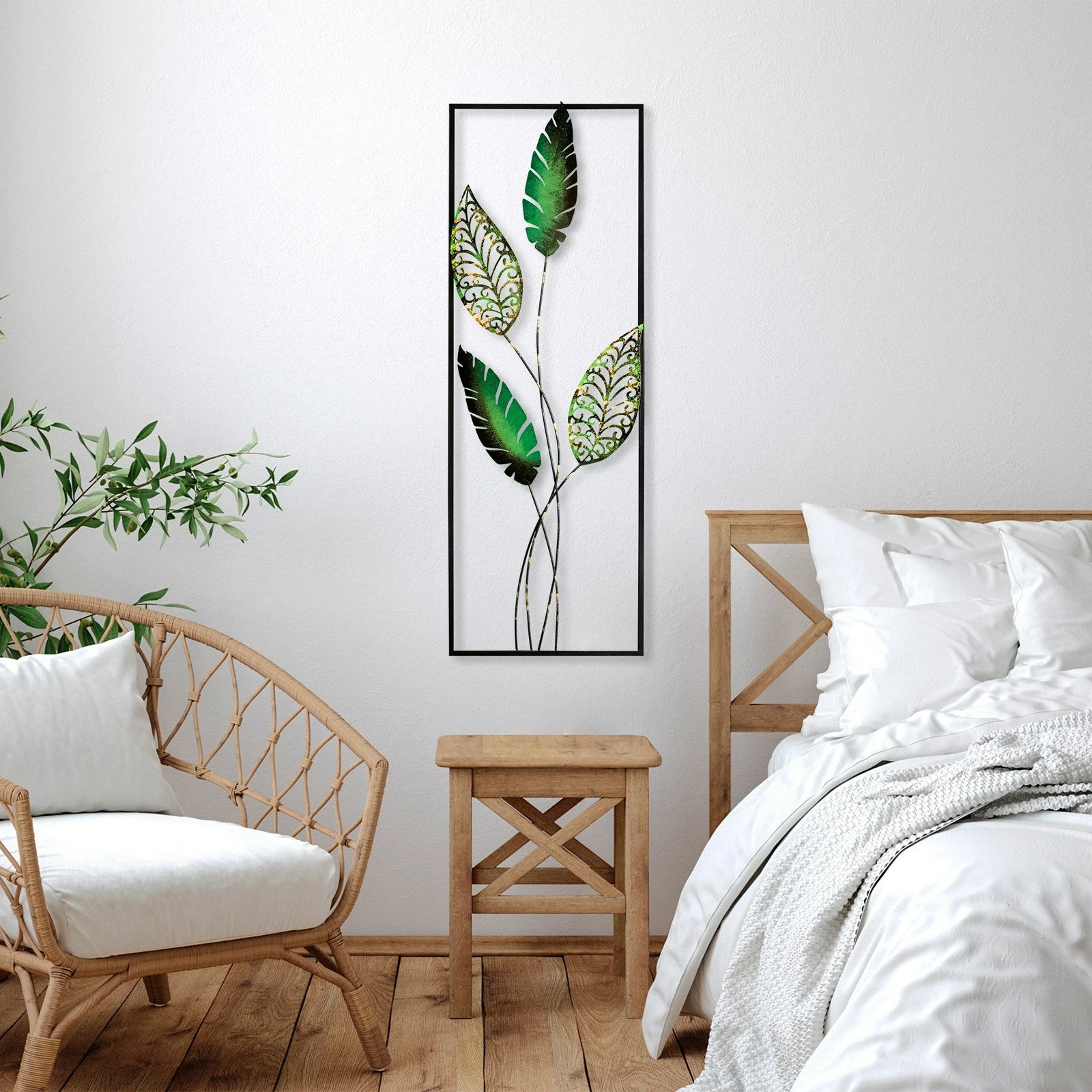 Aksesor dekorativ metalik për mur, Wallity Timeyi 3, shumëngjyrësh, 32x90cm