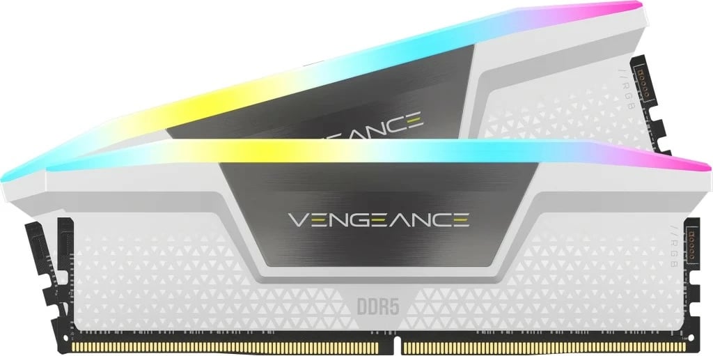 RAM Memorje Corsair Vengeance RGB 64GB (2x32GB) DDR5 6400 CL32 bardhë