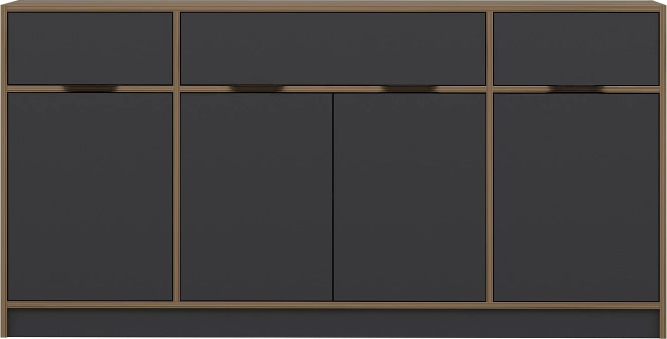 Konsol Skye Decor, Elina, ngjyrë arrë dhe antracit, 180x90x45cm