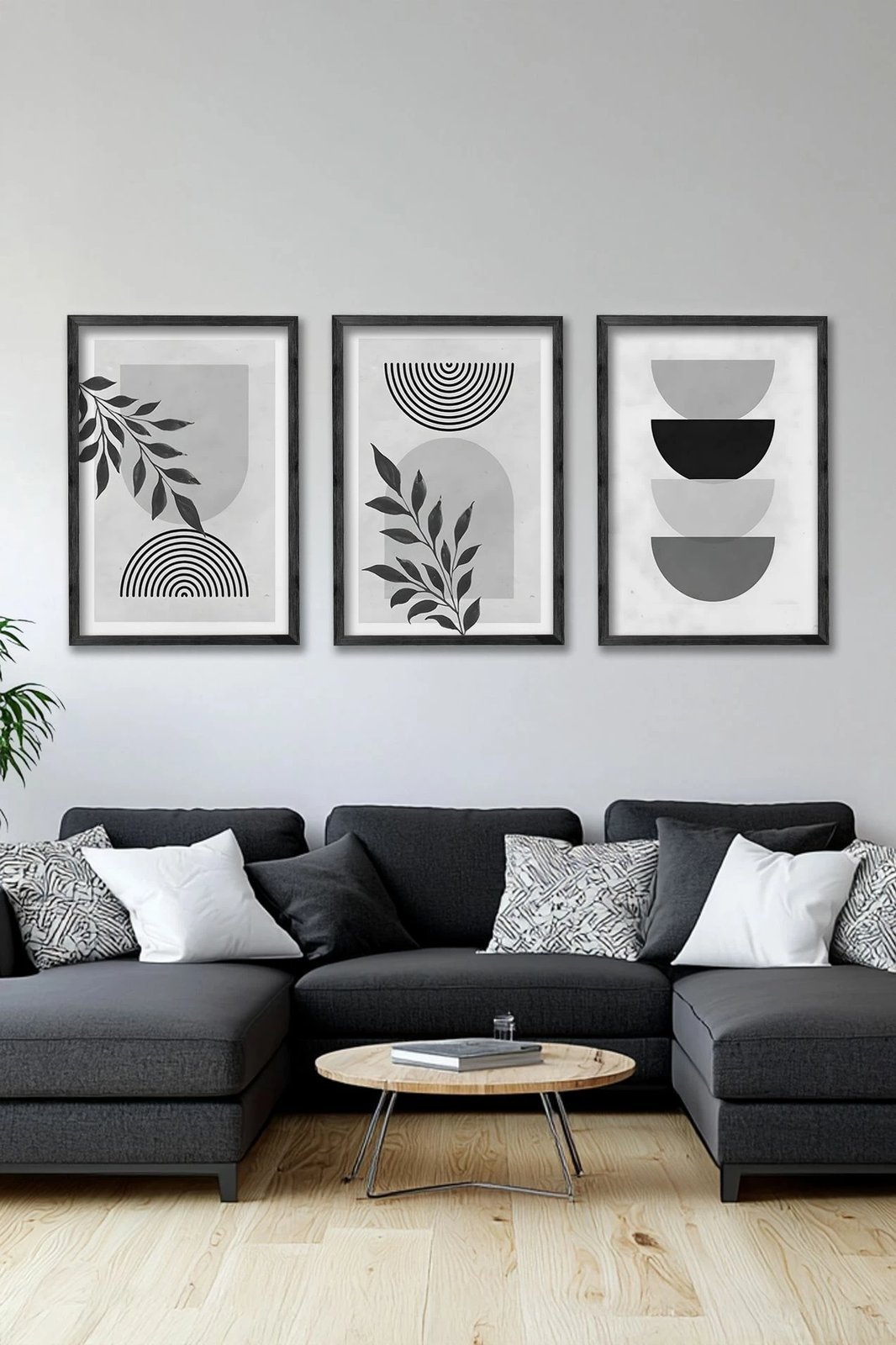 Pikturë dekorative me kornizë (3 copë), Wallity, Ersy3Syhcrv66