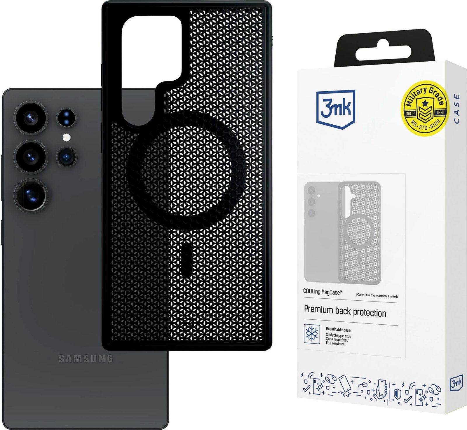 Mbështjellës 3mk COOLing MagCase për Samsung Galaxy S25 Ultra, Zi