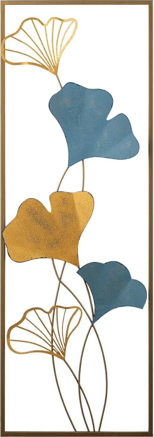 Aksesor dekorativ metalik për mur, Wallity Nadide - 2, shumëngjyrësh, 32x5x90cm