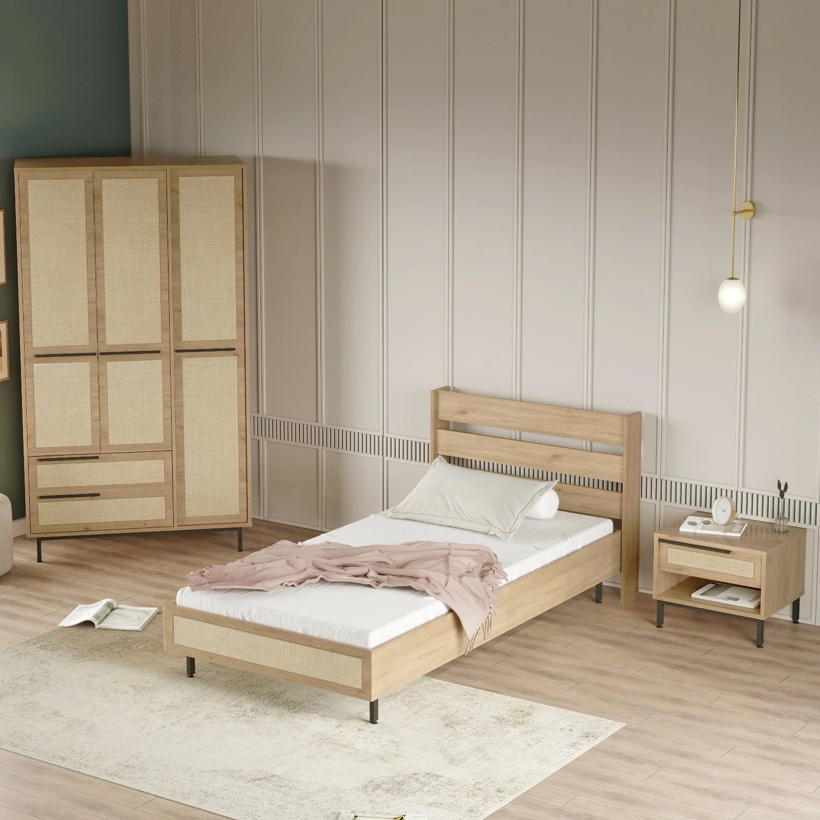 Set dhome për të rinj Skye Decor, ngjyrë lisi, ON23-SU
