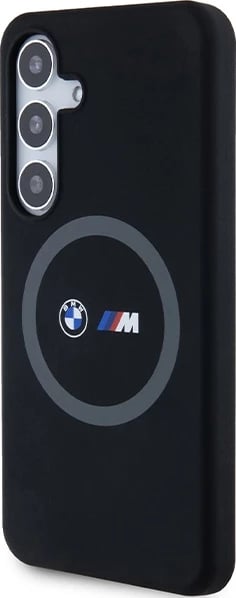 Mbështjellës BMW M Silicone Printed Ring MagSafe për Samsung Galaxy S24, i zi