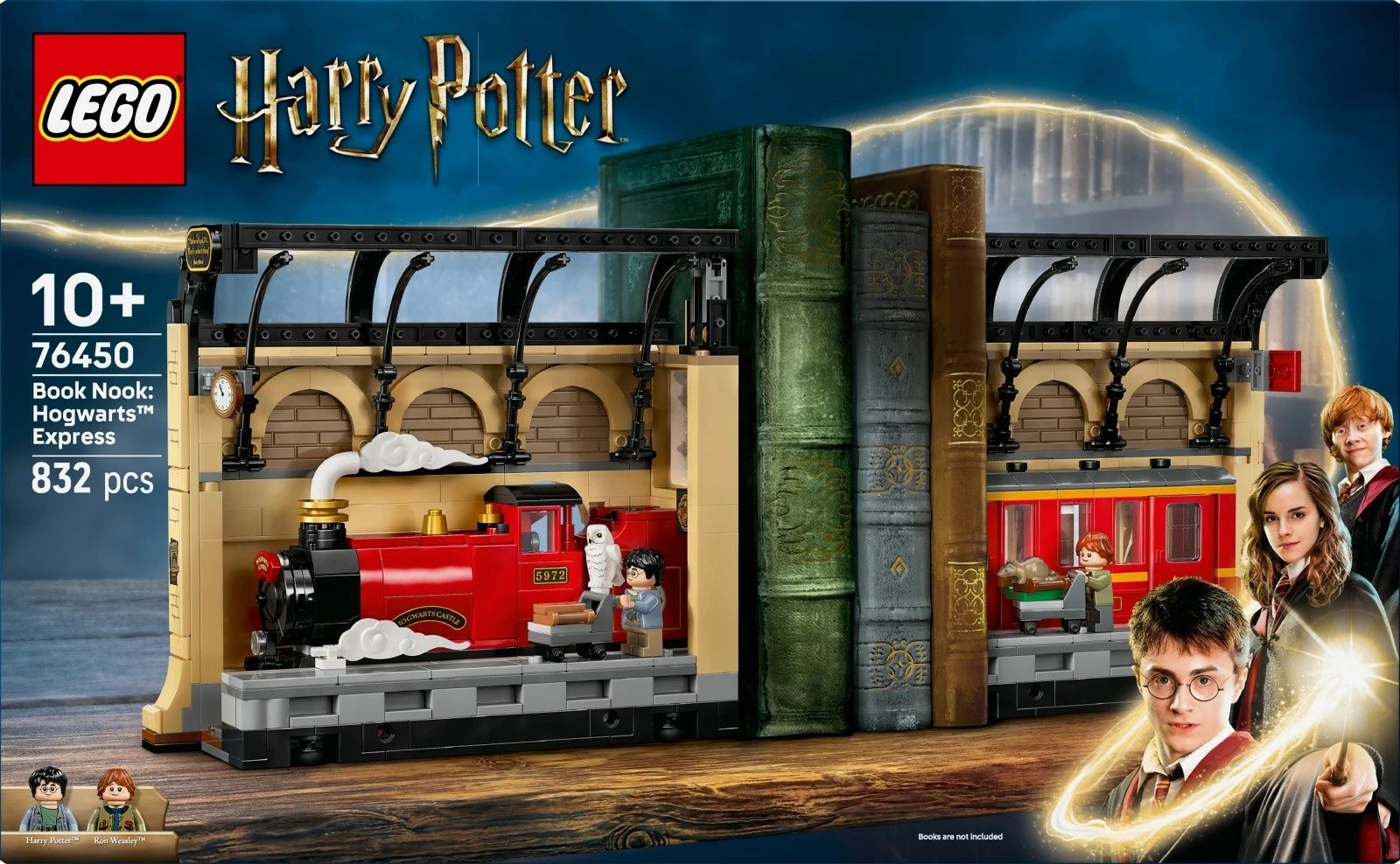 Set LEGO Harry Potter Book Nook 76450, 832 pjesë, dekor librash, për fëmijë dhe të rritur