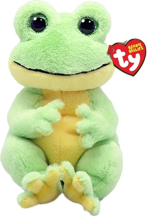 Lodër pelushi TY Frog Snapper 15 cm, e gjelbër/e verdhë