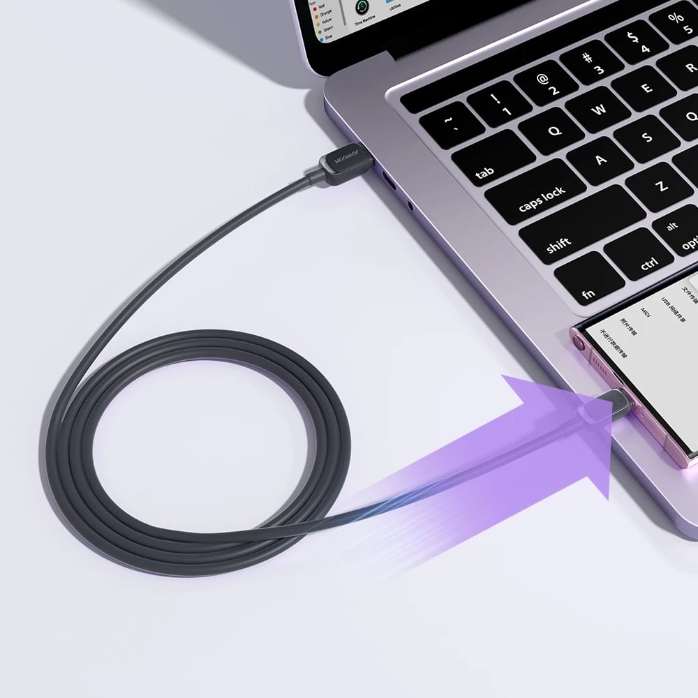 Kabllo Joyroom Multi-Color Series A14, USB-A / USB-C, 1.2m, 3A, e zezë