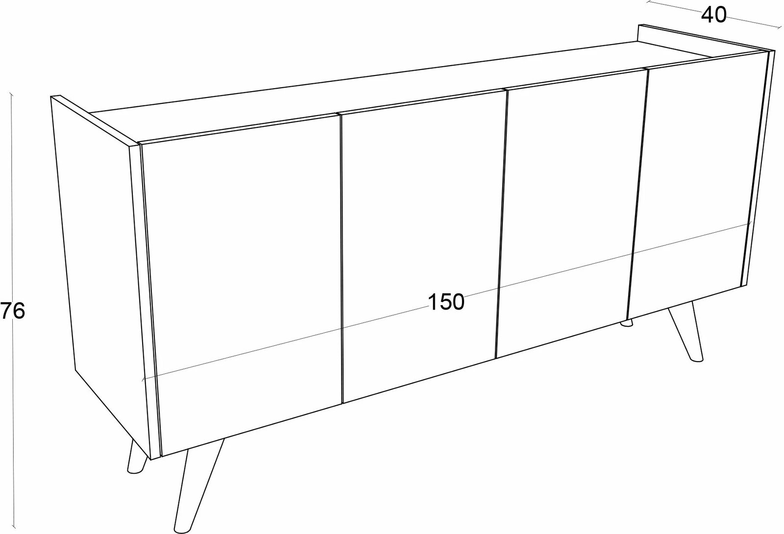 Konsolë Hanah Home, Pekin, ngjyrë lisi