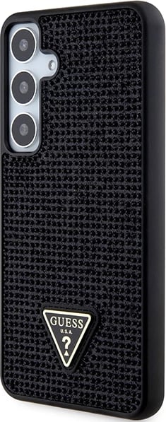 Mbështjellës Guess Rhinestone Triangle për Samsung Galaxy S24+, i zi