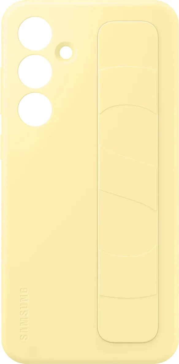 Mbështjellës Samsung Standing Grip Case EF-GS721CYEGWW për Galaxy S24 FE, silikon, e verdhë