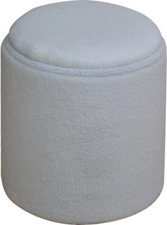 Tabure-trung Batur, stof boucle i bardhë, D34x38cm