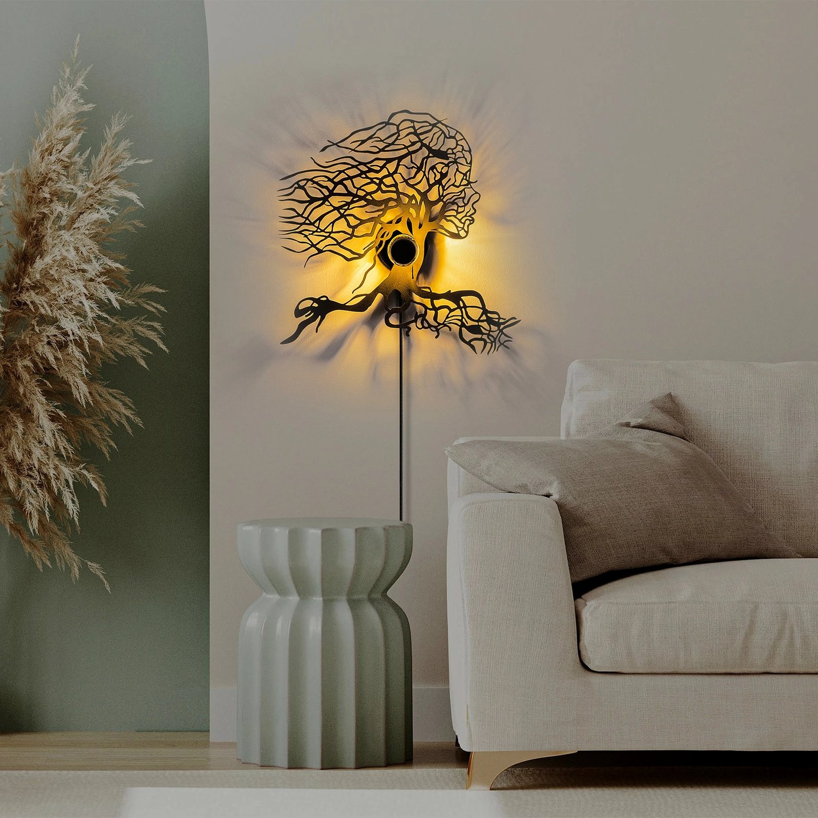 Llambë muri Opviq, pemë gruaje, ngjyrë e zezë