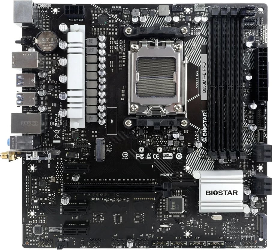 Pllakë amë Biostar B650MP-E PRO, AMD, Socket AM5, DDR5-SDRAM, 128 GB