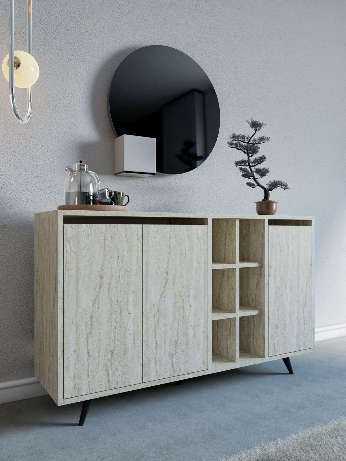 Konsolë Hanah Home, seria Travertine