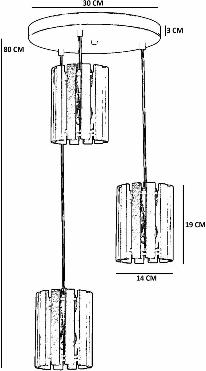 Llambë tavani Opviq, 9074-3, dru arre dhe e zezë