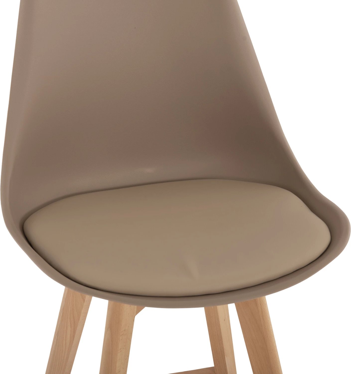 Karrige për bar VEGAS FH8000.55, lartësi mesatare, polipropilenë ngjyrë kapuçino, dru ahu natyral, 47x58x103H cm., set prej 4 copë